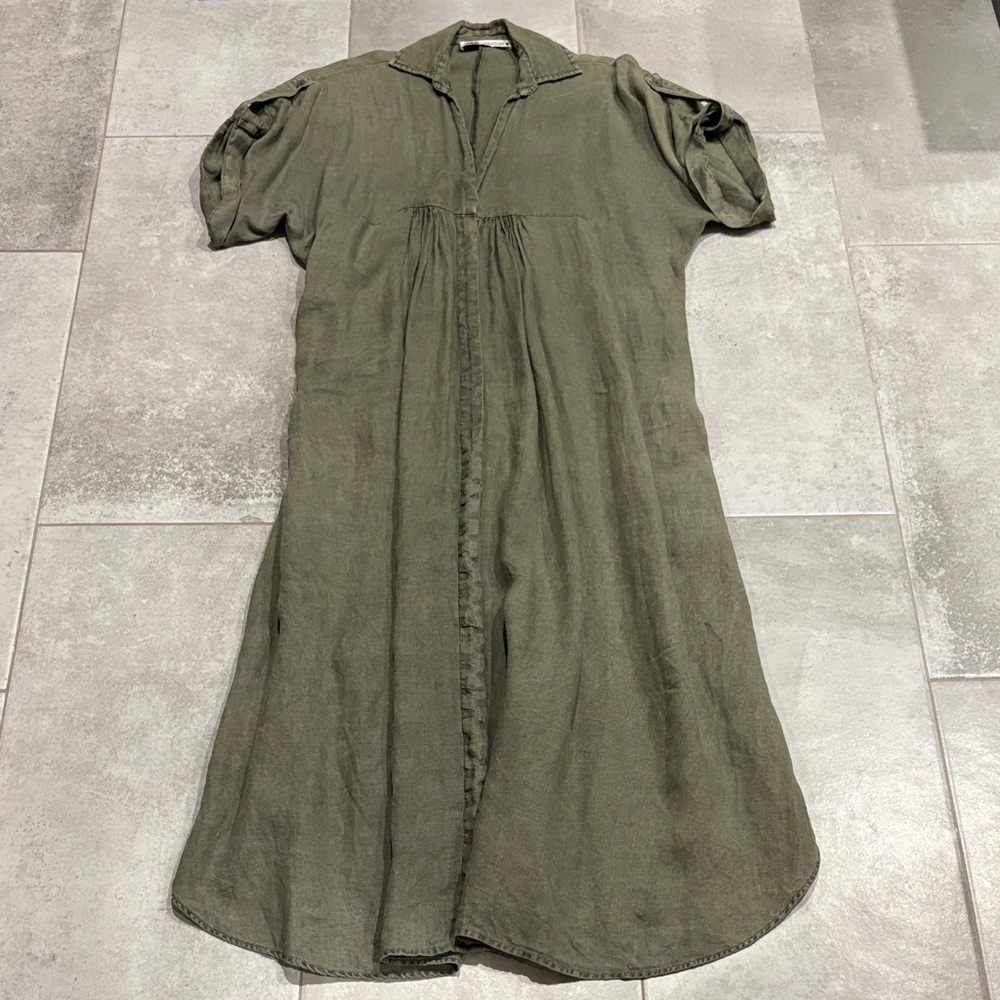 Zara Khaki Midi Dress